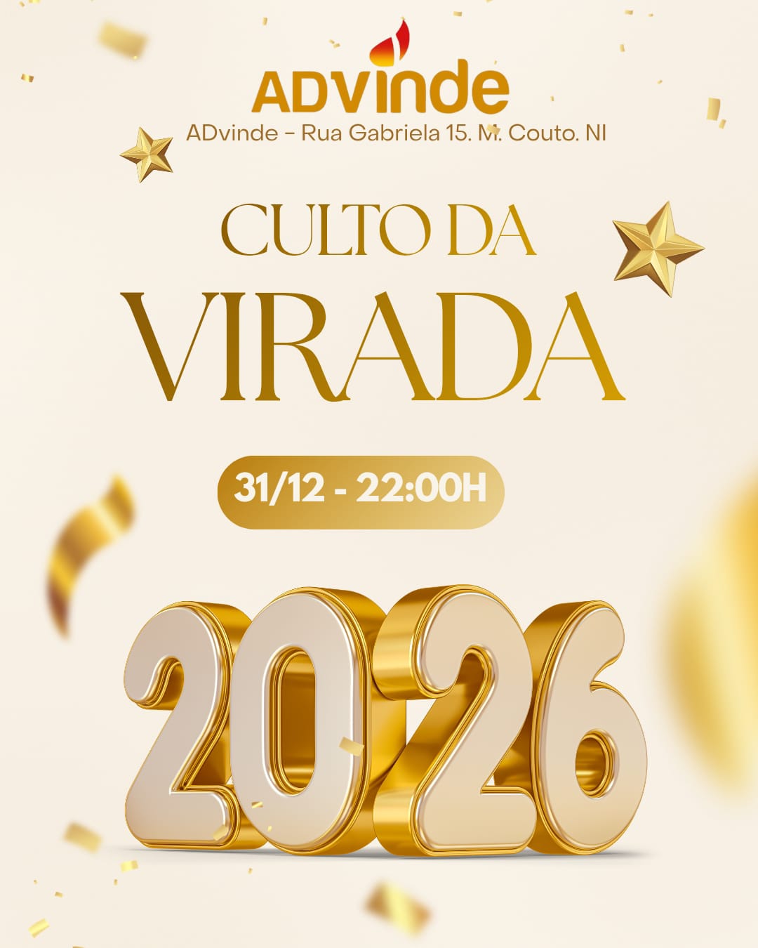 CULTO DA VIRADA - AD VINDE
